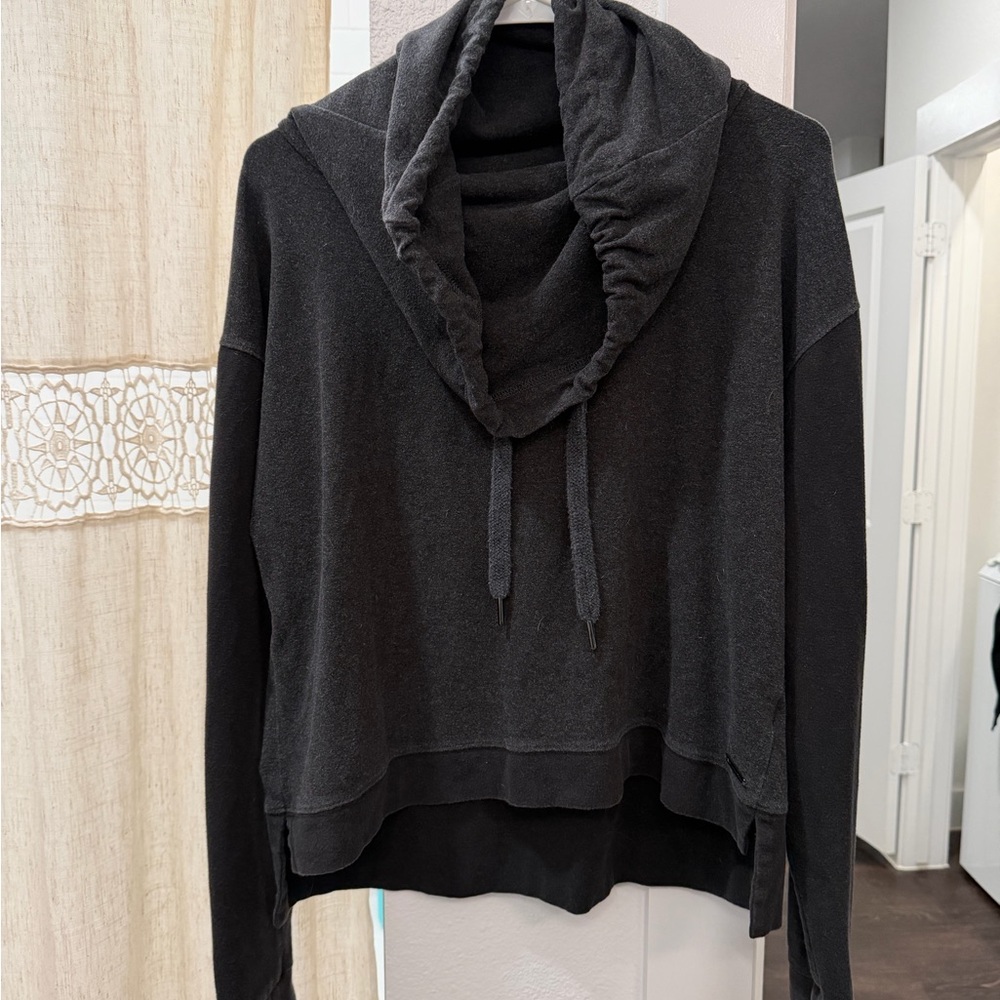 Sweaty Betty Charcoal Cowl Neck Sweater